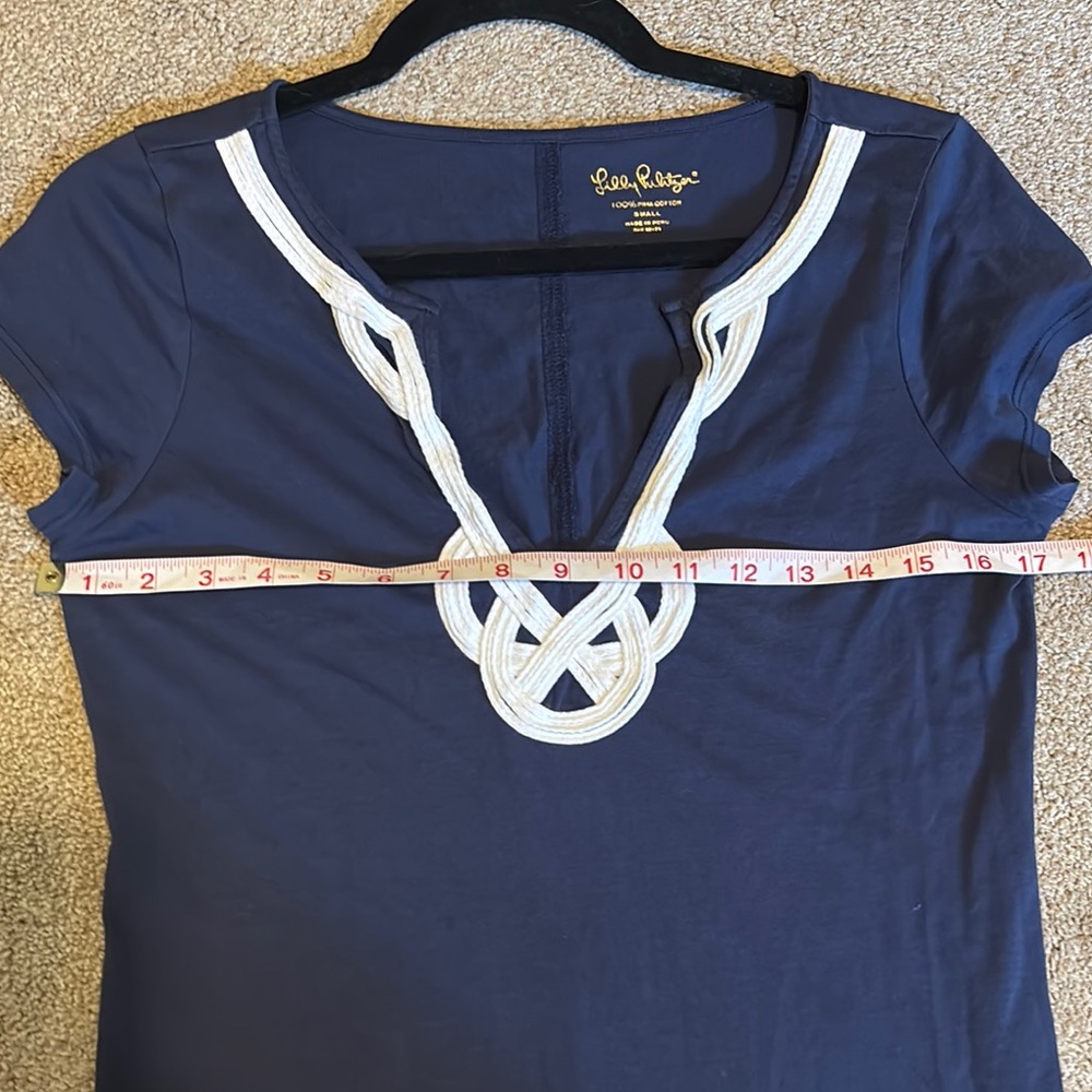 Lilly Pulitzer Navy Mini Dress with White Trim - Picture 8 of 9